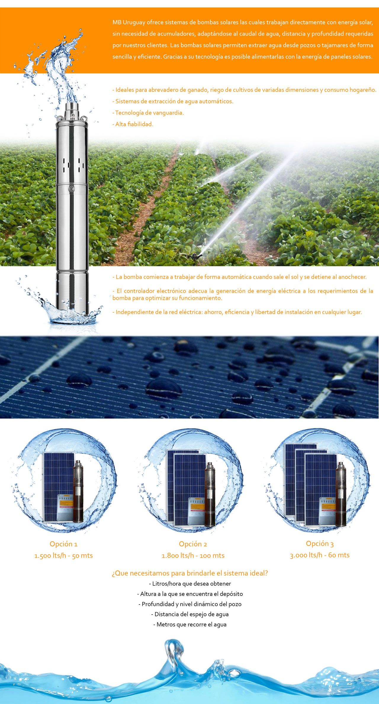 Sistemas solares de bombeo de agua